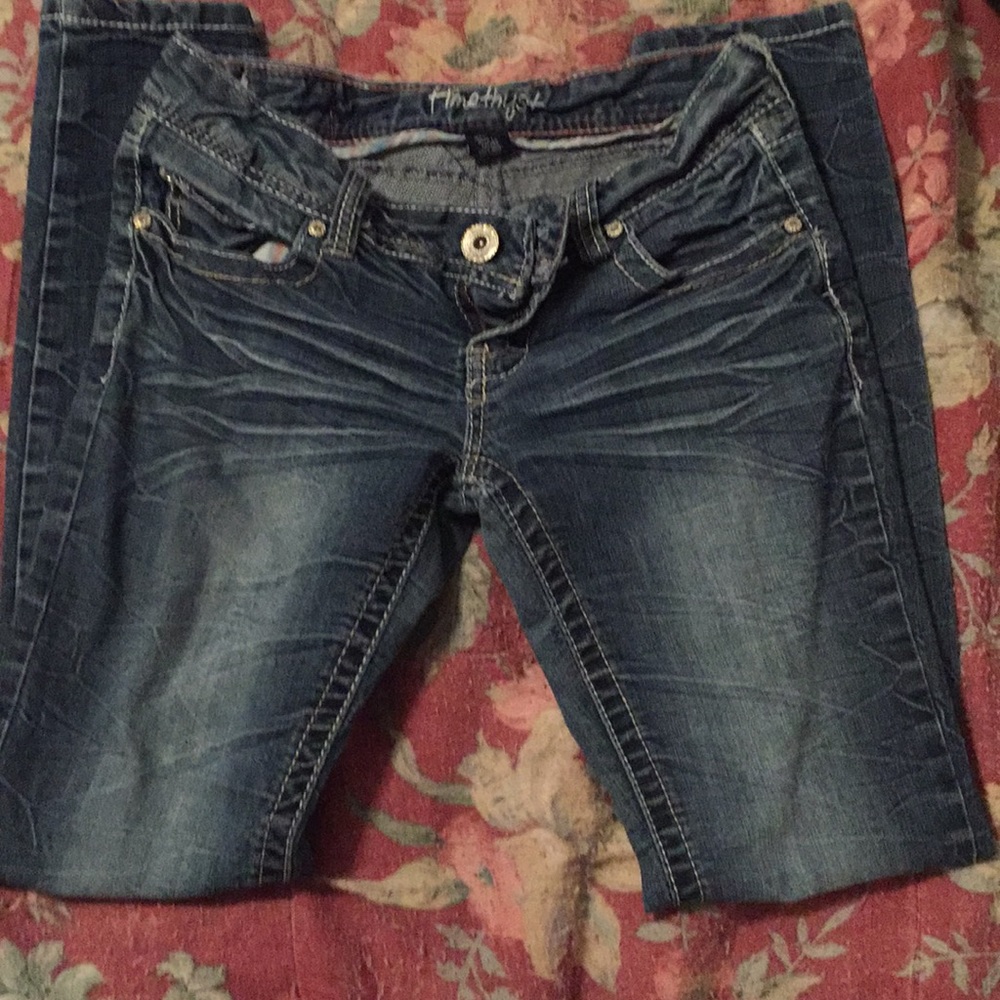 Stone wash skinny jeans